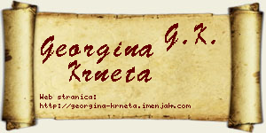 Georgina Krneta vizit kartica